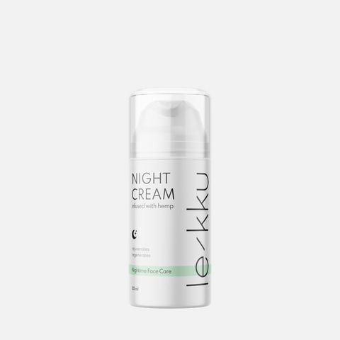 Skin-rejuvenating and nourishing natural CBD night cream