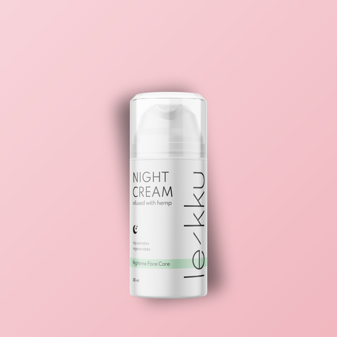 Skin-rejuvenating and nourishing natural CBD night cream