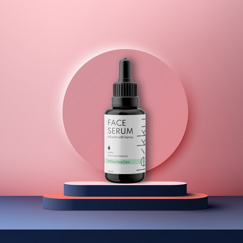 Firming, brightening natural CBD face serum