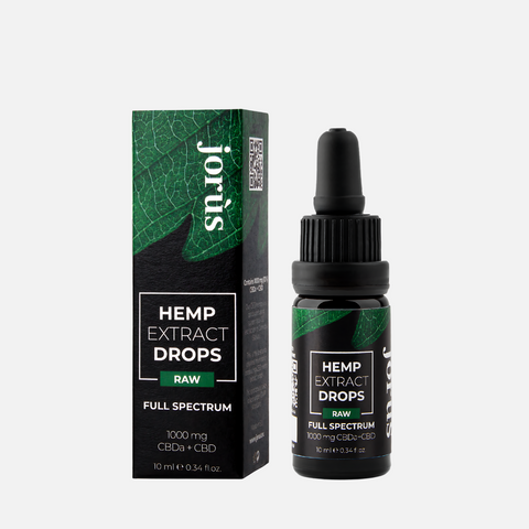 Medium strong CBDa + CBD 10% (1000 mg) Full Spectrum RAW hemp oil + GIFT HEMP TEA